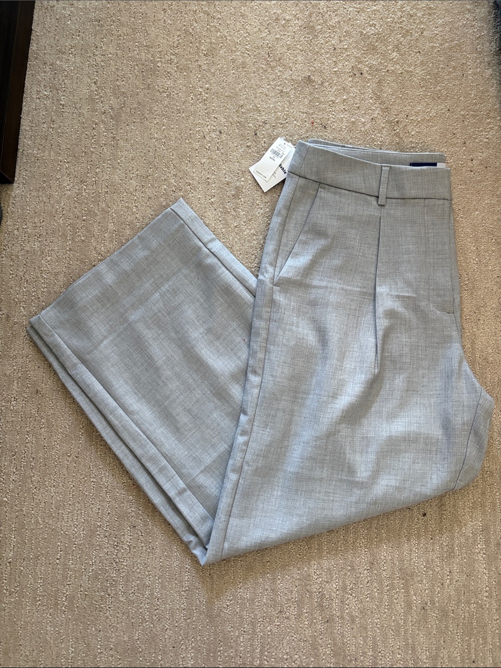 Old Navy Taylor Wide Leg Trouser - Light Gray